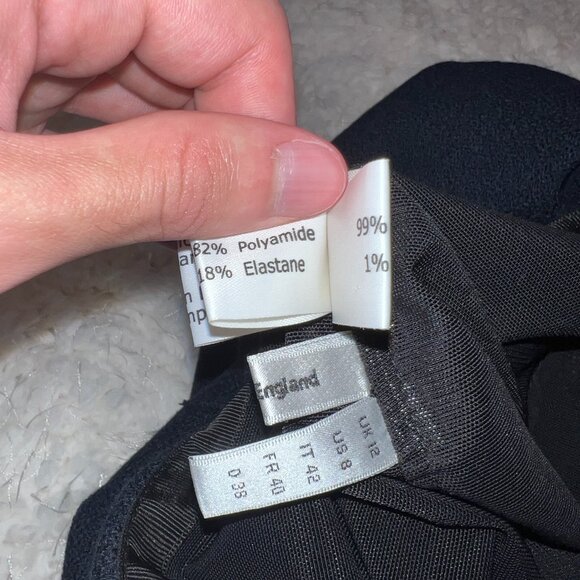 Roland Mouret Black Wool Blend Skirt - Picture 4 of 5